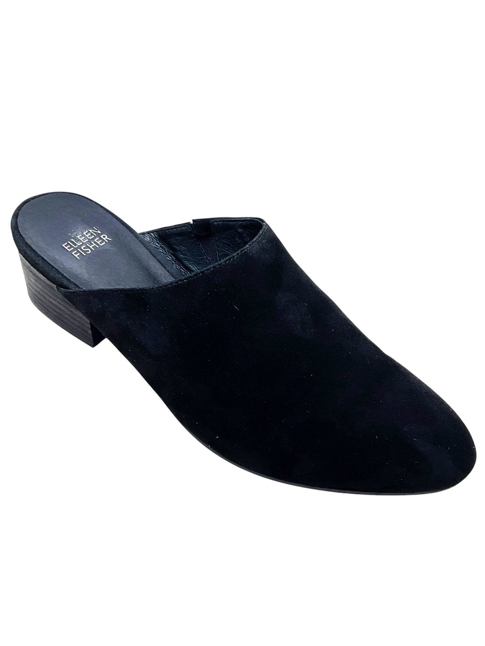 {Eileen Fisher} Sylvia Suede Block Heel Mules